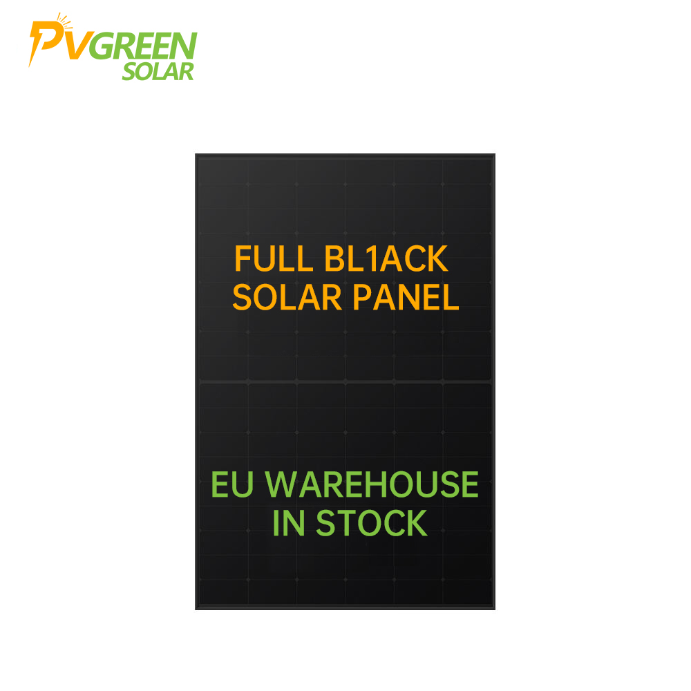 PVGREEN SOLAR EU warehouse stock Full Black 440w solar panel with CE TUV certification