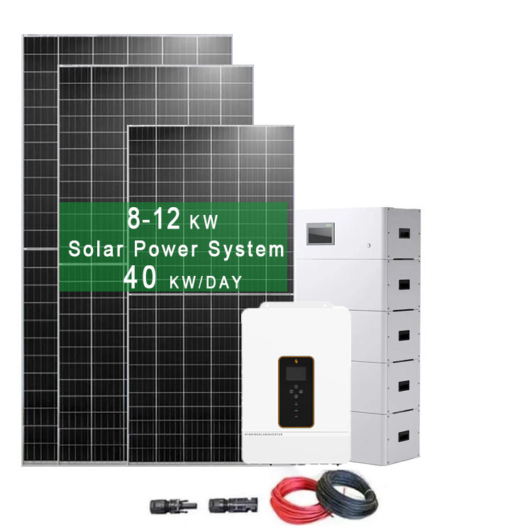 PVgreen Split Phase Hybrid Solar Energy Systems 5KW 8KW 10KW 12KW Lifepod4 Battery Storage Solar Power Systems 200V/100V