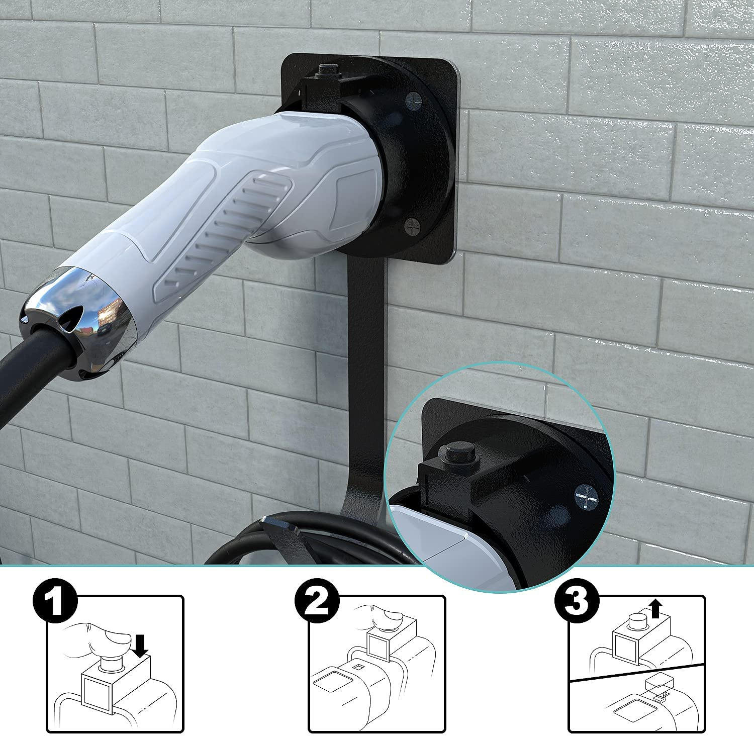 PVGREEN Type 2 EV Charging Cable J-Hook IEC 62196-2 Car Accessories 32A Rated Current New Condition Dummy Socket Plug Electric Vehicle